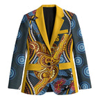 Aboriginal Dot Painting Koala Bear Personalised Blazer Aussie Eucalyptus Caesia Flowers