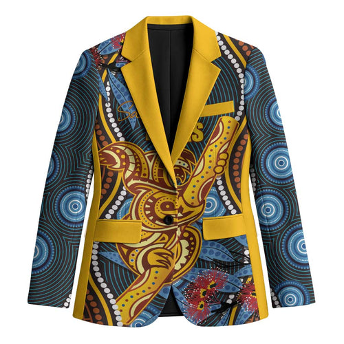 Aboriginal Dot Painting Koala Bear Personalised Blazer Aussie Eucalyptus Caesia Flowers