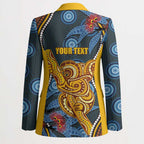 Aboriginal Dot Painting Koala Bear Personalised Blazer Aussie Eucalyptus Caesia Flowers