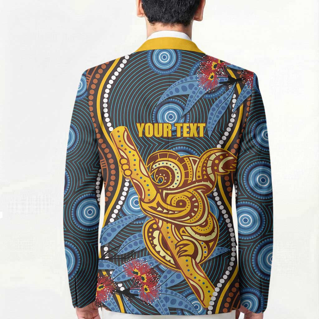 Aboriginal Dot Painting Koala Bear Personalised Blazer Aussie Eucalyptus Caesia Flowers