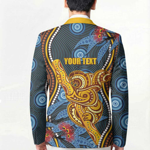 Aboriginal Dot Painting Koala Bear Personalised Blazer Aussie Eucalyptus Caesia Flowers