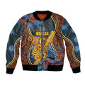 Aboriginal Dot Painting Koala Bear Personalised Bomber Jacket Aussie Eucalyptus Caesia Flowers