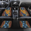 Aboriginal Dot Painting Koala Bear Personalised Car Mats Aussie Eucalyptus Caesia Flowers