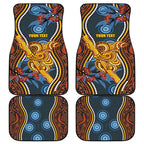 Aboriginal Dot Painting Koala Bear Personalised Car Mats Aussie Eucalyptus Caesia Flowers