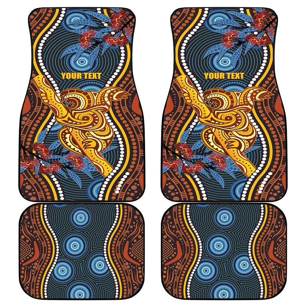 Aboriginal Dot Painting Koala Bear Personalised Car Mats Aussie Eucalyptus Caesia Flowers