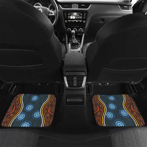 Aboriginal Dot Painting Koala Bear Personalised Car Mats Aussie Eucalyptus Caesia Flowers
