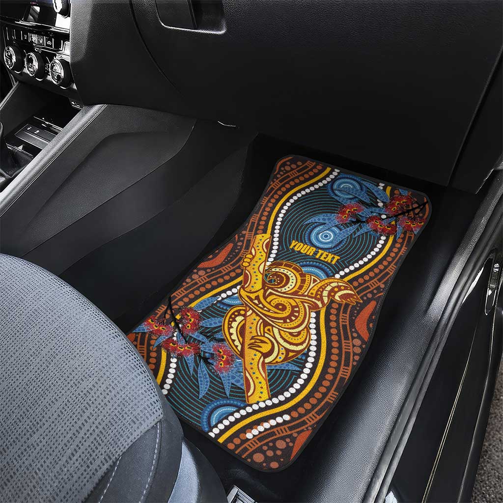 Aboriginal Dot Painting Koala Bear Personalised Car Mats Aussie Eucalyptus Caesia Flowers