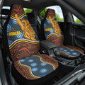 Aboriginal Dot Painting Koala Bear Car Seat Cover Aussie Eucalyptus Caesia Flowers