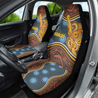 Aboriginal Dot Painting Koala Bear Car Seat Cover Aussie Eucalyptus Caesia Flowers
