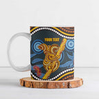 Aboriginal Dot Painting Koala Bear Personalised Ceramic Mug Aussie Eucalyptus Caesia Flowers