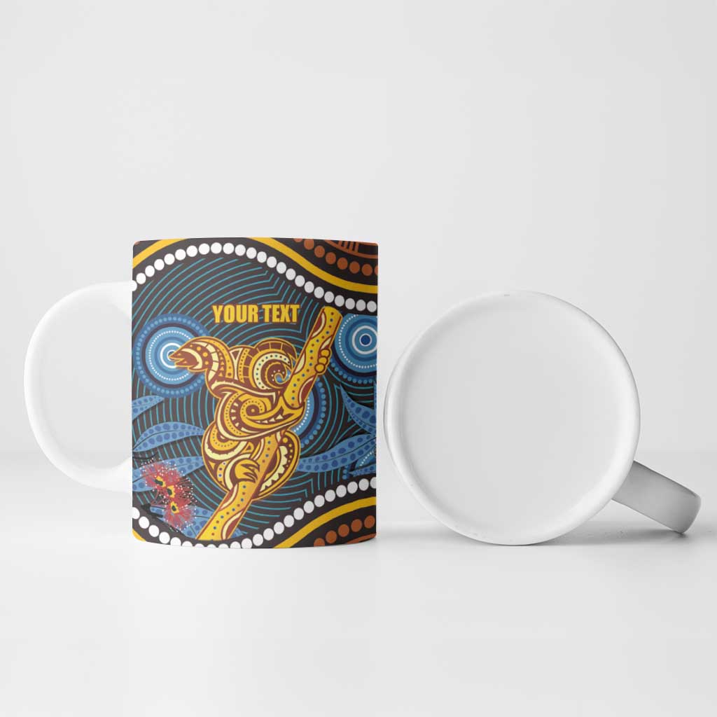 Aboriginal Dot Painting Koala Bear Personalised Ceramic Mug Aussie Eucalyptus Caesia Flowers