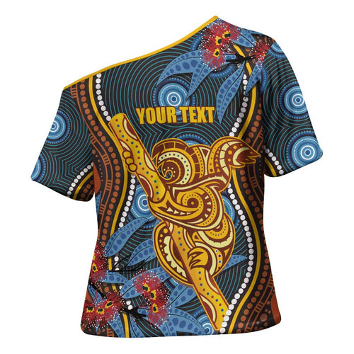 Aboriginal Dot Painting Koala Bear Personalised Cross Shoulder Shirt Aussie Eucalyptus Caesia Flowers
