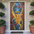 Aboriginal Dot Painting Koala Bear Personalised Door Cover Aussie Eucalyptus Caesia Flowers