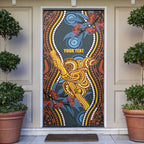 Aboriginal Dot Painting Koala Bear Personalised Door Cover Aussie Eucalyptus Caesia Flowers