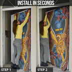 Aboriginal Dot Painting Koala Bear Personalised Door Cover Aussie Eucalyptus Caesia Flowers