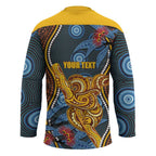 Aboriginal Dot Painting Koala Bear Personalised Hockey Jersey Aussie Eucalyptus Caesia Flowers