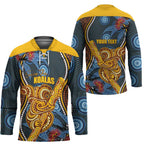 Aboriginal Dot Painting Koala Bear Personalised Hockey Jersey Aussie Eucalyptus Caesia Flowers