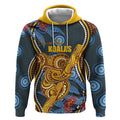 Aboriginal Dot Painting Koala Bear Personalised Hoodie Aussie Eucalyptus Caesia Flowers