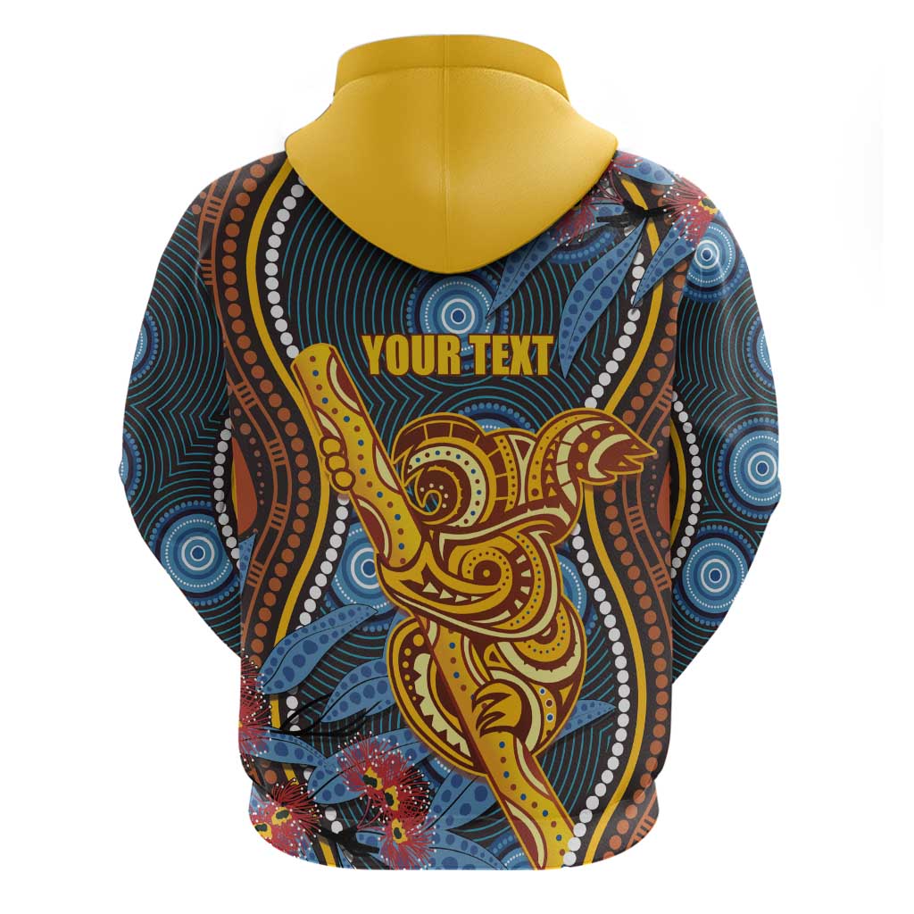 Aboriginal Dot Painting Koala Bear Personalised Hoodie Aussie Eucalyptus Caesia Flowers