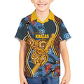 Aboriginal Dot Painting Koala Bear Personalised Kid Hawaiian Shirt Aussie Eucalyptus Caesia Flowers