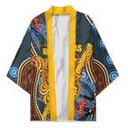 Aboriginal Dot Painting Koala Bear Personalised Kimono Aussie Eucalyptus Caesia Flowers