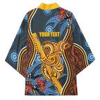 Aboriginal Dot Painting Koala Bear Personalised Kimono Aussie Eucalyptus Caesia Flowers