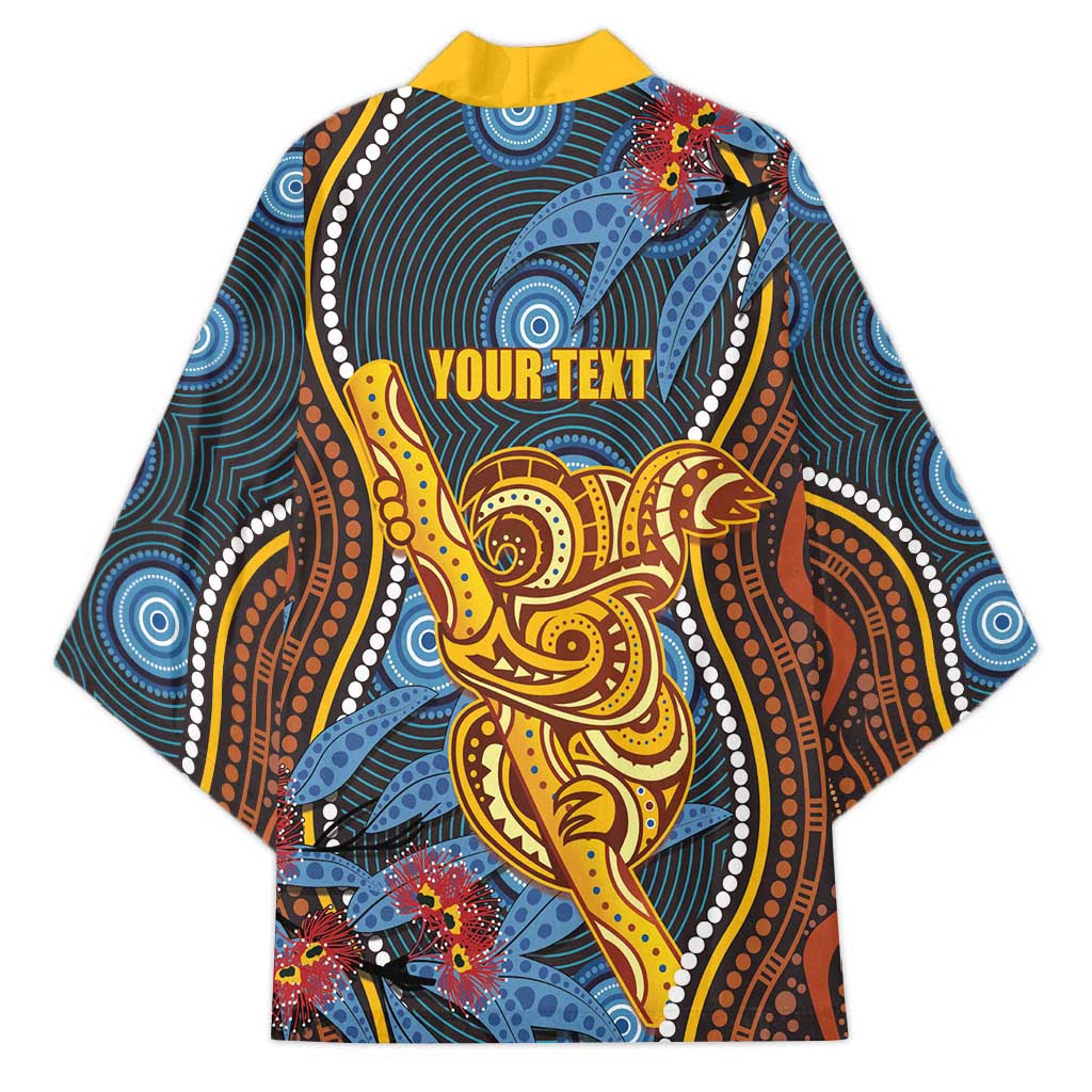 Aboriginal Dot Painting Koala Bear Personalised Kimono Aussie Eucalyptus Caesia Flowers