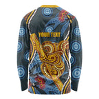 Aboriginal Dot Painting Koala Bear Personalised Long Sleeve Shirt Aussie Eucalyptus Caesia Flowers