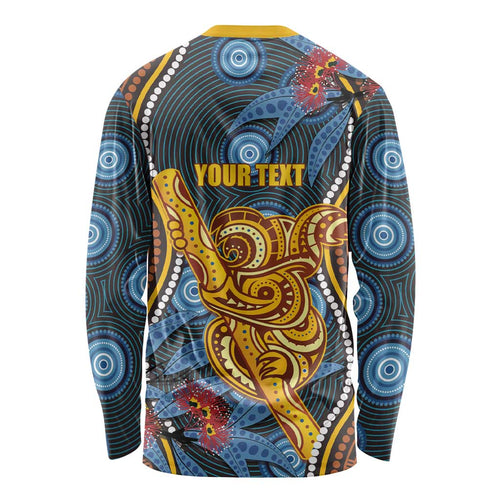 Aboriginal Dot Painting Koala Bear Personalised Long Sleeve Shirt Aussie Eucalyptus Caesia Flowers