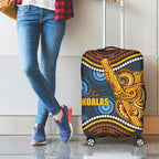 Aboriginal Dot Painting Koala Bear Luggage Cover Aussie Eucalyptus Caesia Flowers