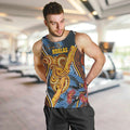 Aboriginal Dot Painting Koala Bear Personalised Men Tank Top Aussie Eucalyptus Caesia Flowers