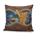 Aboriginal Dot Painting Koala Bear Pillow Cover Aussie Eucalyptus Caesia Flowers