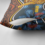 Aboriginal Dot Painting Koala Bear Pillow Cover Aussie Eucalyptus Caesia Flowers