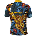 Aboriginal Dot Painting Koala Bear Personalised Polo Shirt Aussie Eucalyptus Caesia Flowers