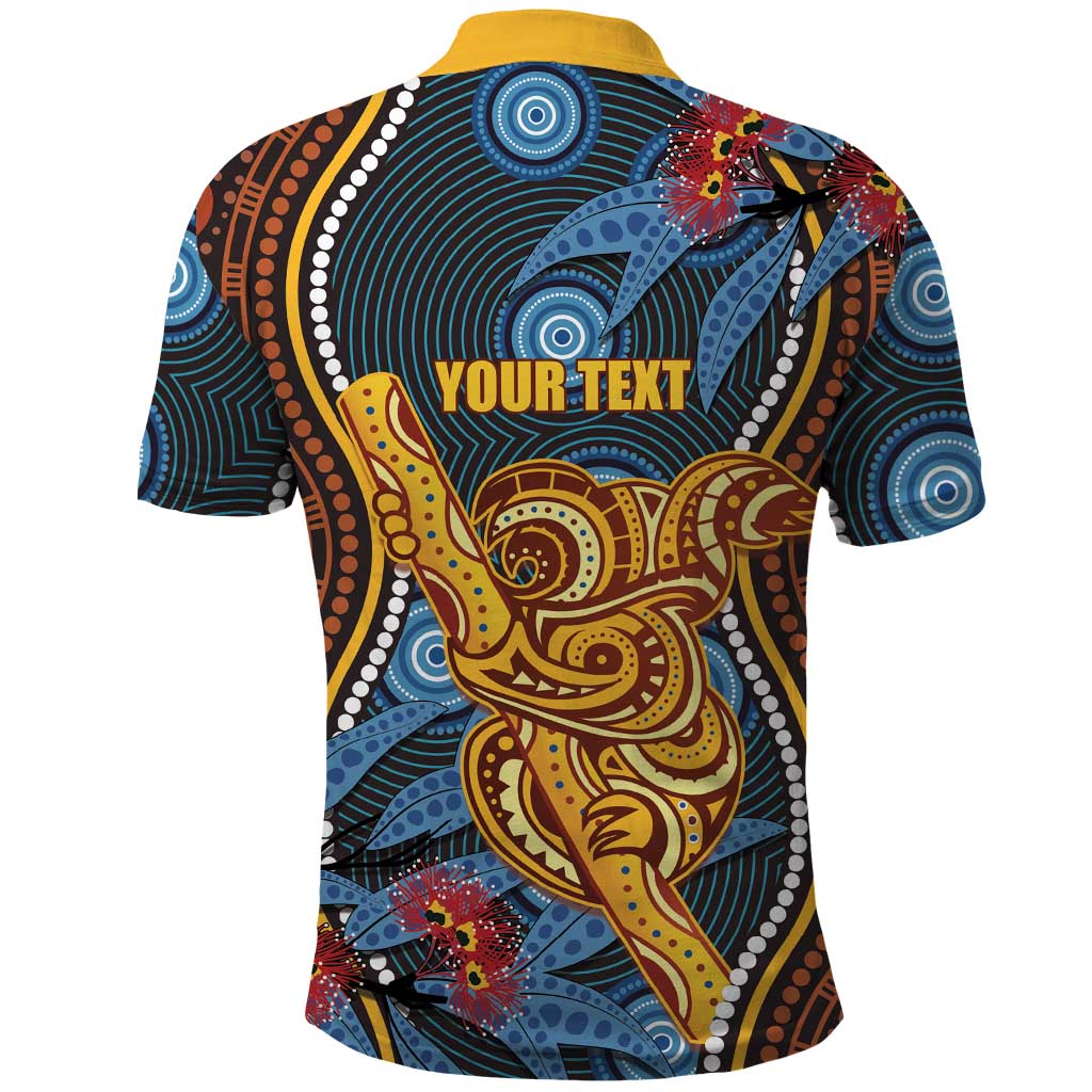 Aboriginal Dot Painting Koala Bear Personalised Polo Shirt Aussie Eucalyptus Caesia Flowers