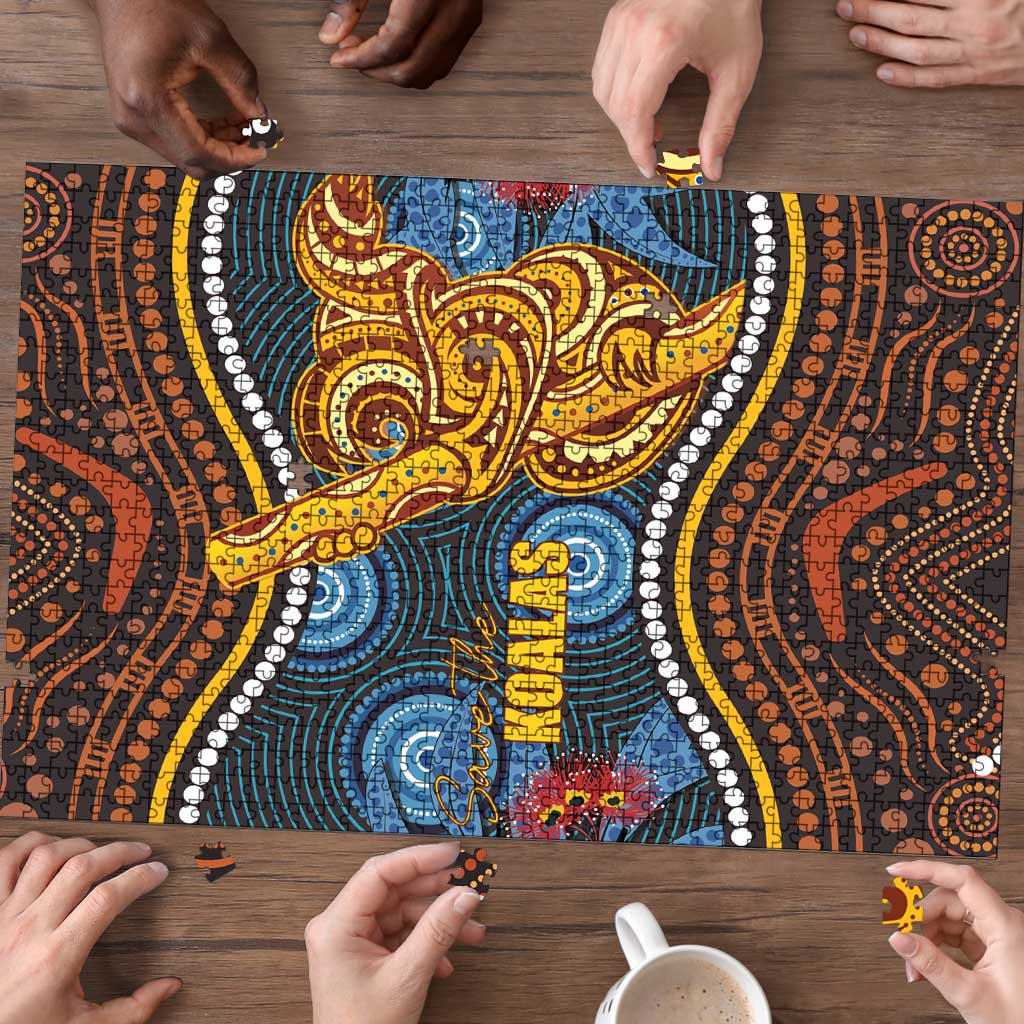 Aboriginal Dot Painting Koala Bear Puzzle Aussie Eucalyptus Caesia Flowers