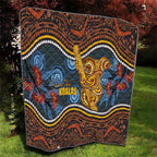 Aboriginal Dot Painting Koala Bear Quilt Aussie Eucalyptus Caesia Flowers