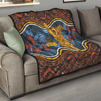 Aboriginal Dot Painting Koala Bear Quilt Aussie Eucalyptus Caesia Flowers