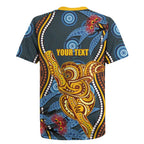 Aboriginal Dot Painting Koala Bear Personalised Rugby Jersey Aussie Eucalyptus Caesia Flowers