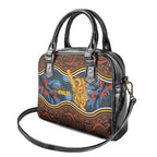 Aboriginal Dot Painting Koala Bear Shoulder Handbag Aussie Eucalyptus Caesia Flowers