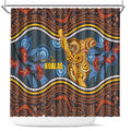 Aboriginal Dot Painting Koala Bear Shower Curtain Aussie Eucalyptus Caesia Flowers