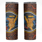 Aboriginal Dot Painting Koala Bear Personalised Skinny Tumbler Aussie Eucalyptus Caesia Flowers