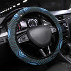 Aboriginal Dot Painting Koala Bear Steering Wheel Cover Aussie Eucalyptus Caesia Flowers
