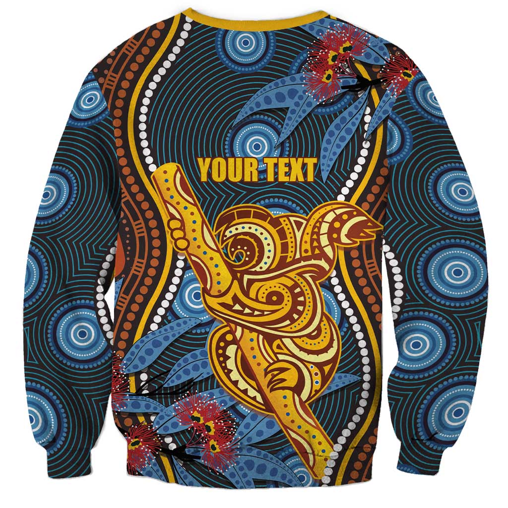 Aboriginal Dot Painting Koala Bear Personalised Sweatshirt Aussie Eucalyptus Caesia Flowers