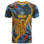 Aboriginal Dot Painting Koala Bear Personalised T Shirt Aussie Eucalyptus Caesia Flowers