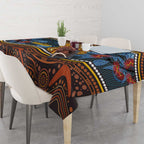Aboriginal Dot Painting Koala Bear Tablecloth Aussie Eucalyptus Caesia Flowers