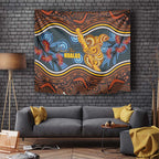 Aboriginal Dot Painting Koala Bear Tapestry Aussie Eucalyptus Caesia Flowers