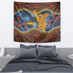 Aboriginal Dot Painting Koala Bear Tapestry Aussie Eucalyptus Caesia Flowers