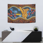 Aboriginal Dot Painting Koala Bear Tapestry Aussie Eucalyptus Caesia Flowers