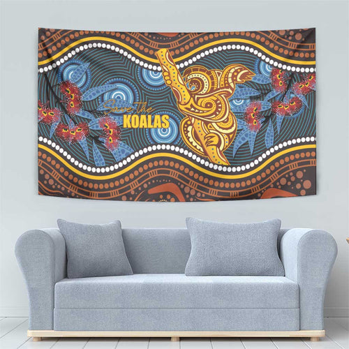 Aboriginal Dot Painting Koala Bear Tapestry Aussie Eucalyptus Caesia Flowers
